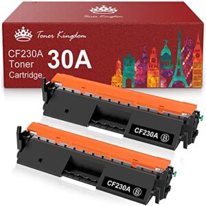 toner kingdom compatible toner cartridge replacement for hp 30a cf230a 30x cf230x for pro mfp m227fdw m203dw m227fdn m227sdn m227 m203dn m203d m203 printer (black, 2 packs)