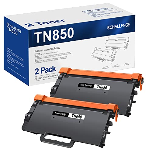 TN850 TN-850 Toner Cartridges Compatible for Brother TN850 TN 850 TN820 TN-820 for HL-L6200DW MFC-L5850DW MFC-L5700DW HL-L5200DW MFC-L5900DW (Black, 2 Pack)