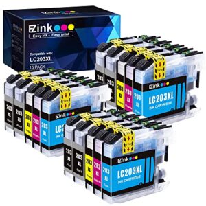 e-z ink (tm compatible ink cartridges replacement for brother lc203xl lc203 xl lc201 to use with mfc-j880dw mfc-j480dw mfc-j460dw mfc-j4420dw mfc-j485dw mfc-j885dw (black, cyan, magenta, yellow)