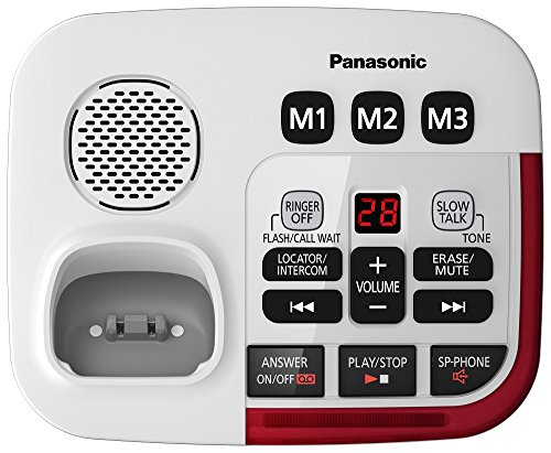 Panasonic Amplified Cordless Phone KX-TGM420W with Enhanced Noise Reduction and Digital Answering Machine - 1 Handset (White)