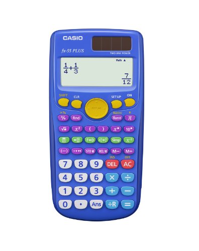 Casio fx-55 PLUS Elementary/Middle School Fraction Calculator Small