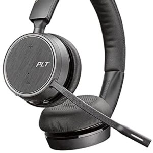 Plantronics - Voyager 4220 UC USB-C (Poly) - Bluetooth Dual-Ear (Stereo) Headset - Connect to PC, Mac, & Desk Phone - Noise Canceling - Works with Teams, Zoom & more