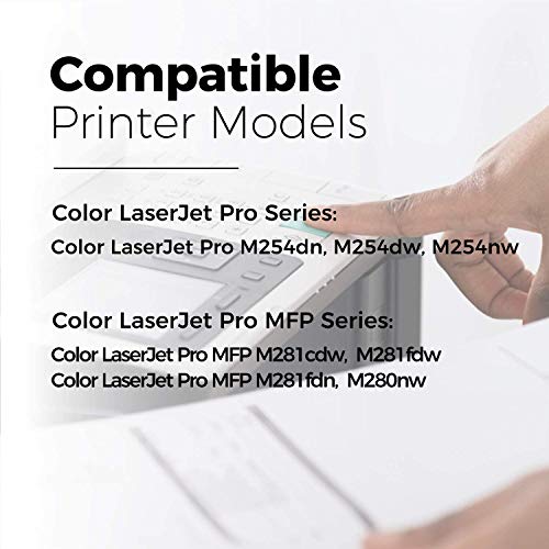 myCartridge 202A Compatible Toner Cartridge Replacement for HP 202A Fit for HP Laserjet Pro MFP M281cdw M281dw M280 M254 MFP M281fdw