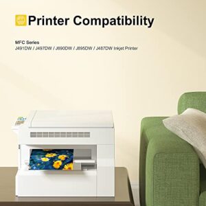 LC3011 LC3013 5PKS High Yield Compatible Ink Page Yield Up to 400 Pages/Cartridge Includes 2 Black, 1 Cyan,1 Magenta,1 Yellow for Brother LC3013 Ink Cartridges for MFC-J491DW MFC-J497DW MFC-J895DW