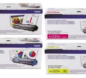 Brother TN-221 Standard Yield Black and TN-225 High Yield Color Toner -Cartridge Set