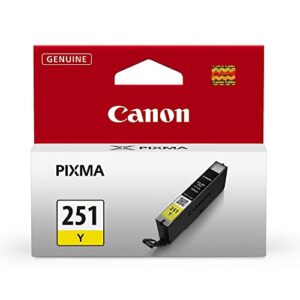 canon cli-251 yellow compatible to ip7220,ip8720,ix6820,mg5420,mg5520/mg6420,mg5620/mg6620,mg6320,mg7120,mg7520,mx922/mx722 printers