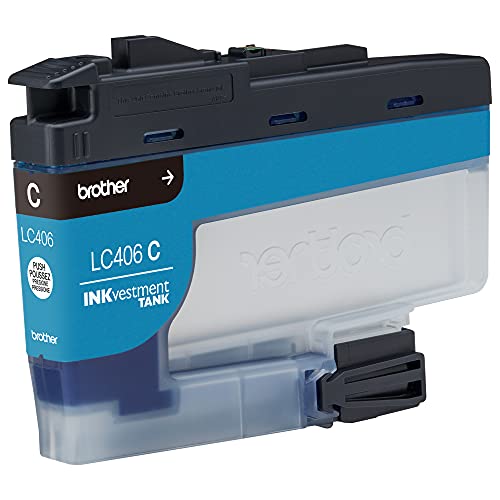 Brother Genuine LC406C Standard Yield Cyan INKvestment Tank Ink Cartridge