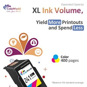 ColoWorld Remanufactured Ink Cartridge Replacement for Canon 241 CL-241XL for Pixma MG3620 MG3600 MX452 MG2120 MG3520 MX472 MG3220 MX432 MG2220 MX512 MG3122 MG3222 MG3120 Printer (1 Color)