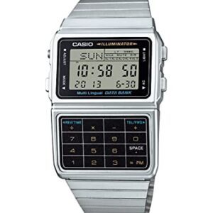 Casio Men's Silver Tone 25 Memory Calculator Databank Watch