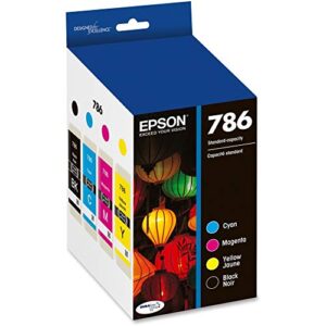 epson t786120-bcs durabrite ultra black and color combo pack standard capacity cartridge ink, black, cyan, magenta, yellow