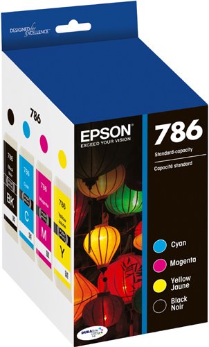 Epson T786120-BCS DURABrite Ultra Black and Color Combo Pack Standard Capacity Cartridge Ink, Black, Cyan, Magenta, Yellow