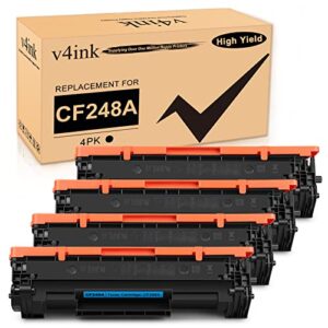 v4ink 4pk compatible 48a toner cartridge replacement for hp 48a cf248a toner cartridge black ink for use in hp pro m15w m15a m16w m16a mfp m29w m29a m28w m28a printer