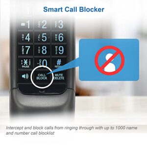 VTECH VS122-16 Retro-Design DECT 6.0 Cordless Phone: Bluetooth Connect to Cell, Call Blocker, Answering System, Full-Duplex Speakerphone, Up to 1000 Phonebook Contacts & 1000 Call Block Entries