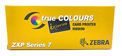 ZEBRA Technologies 800077-740 True Colors IX Series Color Ribbon for ZXP Series, 7 Compatible, Ymcko, 250 Labels per Roll