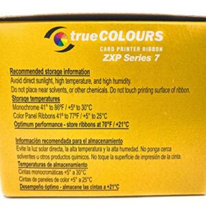 ZEBRA Technologies 800077-740 True Colors IX Series Color Ribbon for ZXP Series, 7 Compatible, Ymcko, 250 Labels per Roll