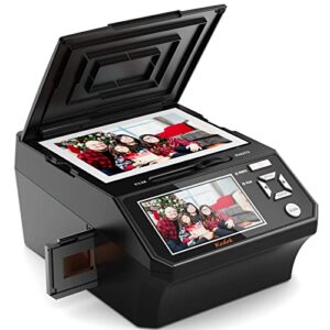 KEDOK Photo,NameCard,Slide & Negative Scanner with Large 5" LCD Screen,Film and Slide Digitizer-Convert 35mm,110 Film/Photo(3R,4R,5R)/NameCard to 22MP Digital JPEG-8GB SD Card Included