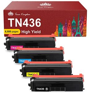 toner kingdom compatible toner cartridge replacement for brother tn436 tn433 high yield tn-436 433 tn431 431 for brother hl-l8360cdw hl-l8360cdwt mfc-l8900cdw hl-l8260cdw mfc-l8610cdw printer (4 pack)