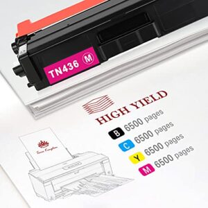 Toner Kingdom Compatible Toner Cartridge Replacement for Brother TN436 TN433 High Yield TN-436 433 TN431 431 for Brother HL-L8360CDW HL-L8360CDWT MFC-L8900CDW HL-L8260CDW MFC-L8610CDW Printer (4 Pack)