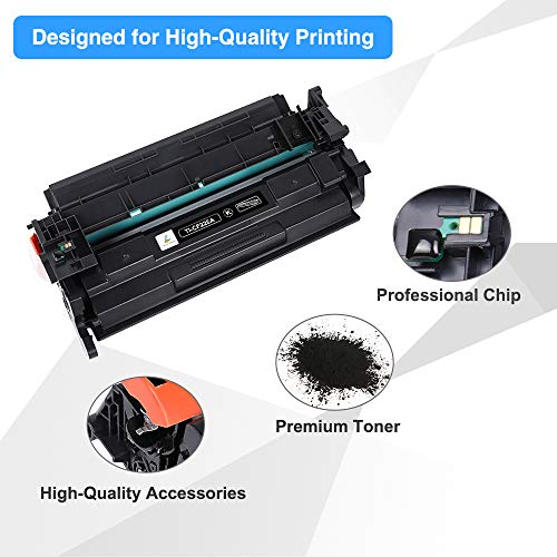 TRUE IMAGE Compatible Toner Cartridge 26A CF226A Replacement for HP 26A CF226A 26X CF226X M402n M426fdw Pro M402dn M402dw M402 402n MFP M426fdn M426dw M426 426fdw Toner Printer (Black, 4-Pack)