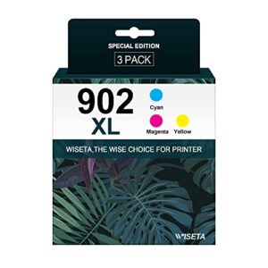 902xl ink cartridges replacement for hp 902xl 902 xl ink cartridges to use with officejet pro 6978 6968 6958 6962 6970 6954 6960 6950 6979 printer (902xl ink cyan magenta yellow, 3 pack)