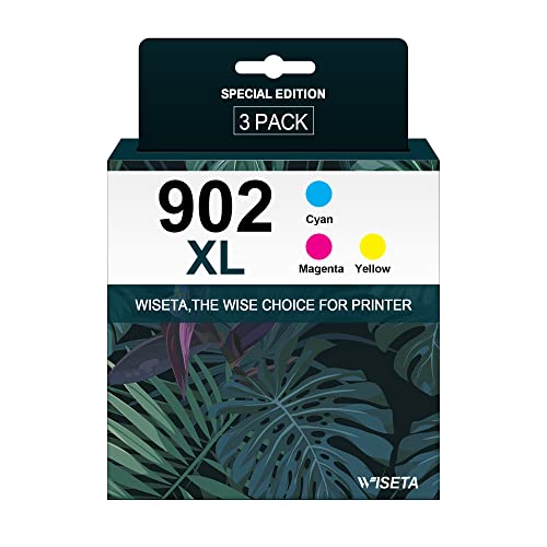 902XL Ink Cartridges Replacement for HP 902XL 902 XL Ink Cartridges to use with OfficeJet Pro 6978 6968 6958 6962 6970 6954 6960 6950 6979 Printer (902XL Ink Cyan Magenta Yellow, 3 Pack)