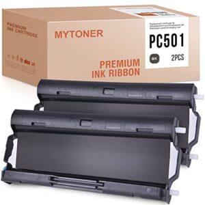 pc501 compatible brother pc-501 pc 501 ppf print fax cartridge for brother fax 575 fax-575 printers -2 pack