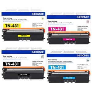 TN431 TN-431 Toner Cartridge Compatible Replacement for Brother TN431BK TN431C TN431M TN431Y TN431 TN-431 for Brother HL-L8360CDW MFC-L8900CDW HL-L8260CDW MFC-L8610CDW HL-L8360CDWT Printer