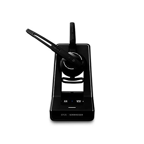 Sennheiser SD Office ML (506009) - Single-Sided DECT Wireless Headset for Desk Phone and Skype for Business Connection, Noise-Cancelling Microphone, Multiple Wearing Styles (Black)