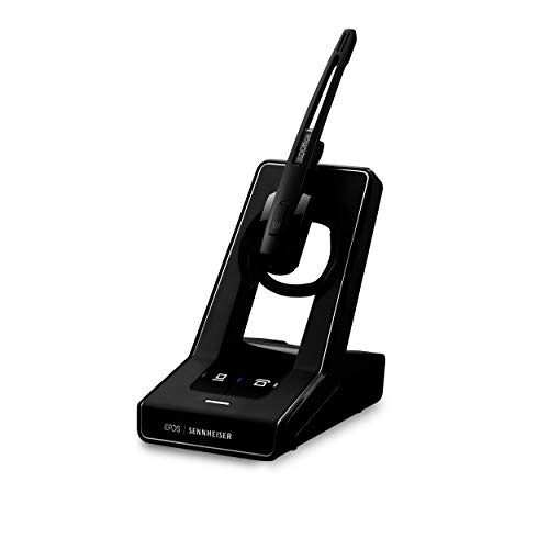 Sennheiser SD Office ML (506009) - Single-Sided DECT Wireless Headset for Desk Phone and Skype for Business Connection, Noise-Cancelling Microphone, Multiple Wearing Styles (Black)