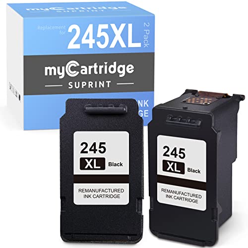 myCartridge SUPRINT 245XL Black Ink Remanufactured Ink Cartridge Replacement for Canon 245 XL 245XL PG-245XL for Pixma TR4520 MG2522 MX492 MX490 TR4500 TR4522 TS3122 TS3322 MG2525 Printer 245 XL