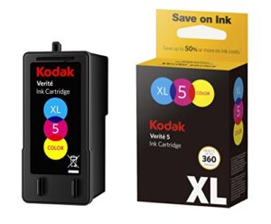 kodak verite 5 replacement inks (alt1ua) xl color ink jet cartridge compatible to v50, v55, v55w eco, v55 plus, v60 eco, v640 eco, v64 series, v65 eco, v65 plus (package may vary)