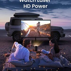 Nebula Anker Capsule 3 Laser 1080p, Smart, Wi-Fi, Mini Projector, Black, Portable Projector, Laser Projector, Autofocus, 120-Inch Picture, Built-in Battery, 2.5 Hours of Playtime (Renewed)