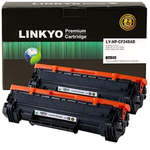 linkyo compatible toner cartridge replacement for hp 48a cf248a (black, 2-pack)