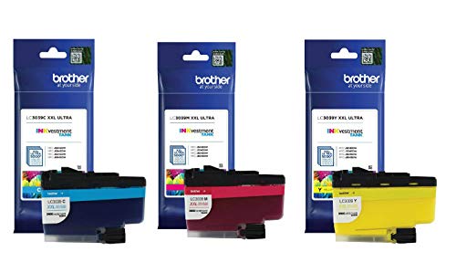 Brother Genuine LC3039C, LC3039M, LC3039Y Ultra High-Yield Cyan/Magenta/Yellow INKvestment Tank Ink Cartridge Color Set, LC3039