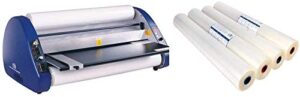 usi thermal roll laminator kit, ul listed arl 2700 laminates films up to 27 inches wide and 5 mil thick on a 1 inch core; includes 4 rolls of opti clear film, industry best 2-year warranty