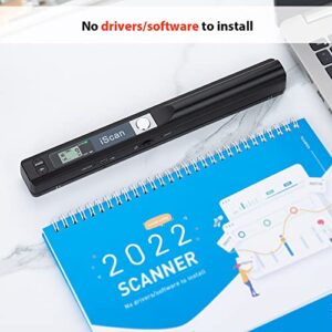 Portable Scanner iSCAN 900 DPI A4 Document Scanner Handheld for Business, Photo, Picture, Receipts, Books, JPG/PDF Format Selection, with 16G SD Card