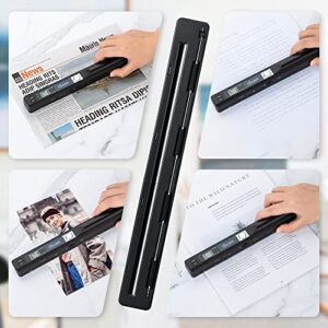 Portable Scanner iSCAN 900 DPI A4 Document Scanner Handheld for Business, Photo, Picture, Receipts, Books, JPG/PDF Format Selection, with 16G SD Card