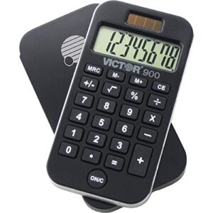 victor 900 handheld calculator, black, 0.3″ x 2.5″ x 4.3″