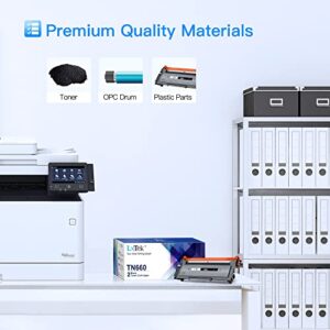 LxTek Compatible Toner Cartridge Replacement for Brother TN660 TN-660 TN630 TN-630 to Compatible with HL-L2300D HL-L2380DW HL-L2340DW HL-L2320D DCP-L2540DW MFC-L2740DW Printer(2 Black), High Yield