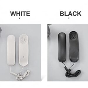 Landline Phone for Home, Corded Phone, Mini Phone, Use HD Call IC Chip, Used in Hotel, Office, Bank Call Center (White)