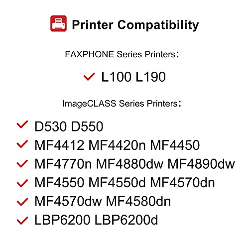 WISETA CRG128 128 High Yield Black 128 Toner Cartridge Replacement Compatible with Imageclass D530 MF4770N MF4890DW MF4880DW D550 MF4570DN MF4570DW LBP6200D Faxphone L190 L100 Laser Printer (2 Pack)