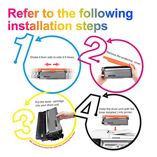 Uniwork Compatible Toner Cartridge Replacement for Dell E310dw P7RMX PVTHG 593-BBKD E310 E514 E515 use for E310DW E515DW E514DW E515DN Printer Tray, 4 Black