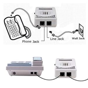 2PCS 95dB Extra-Loud Telephone Ringer Phone Ring Amplifier Ringing Help Strobe Light Bell Sound Landline Ringer Sound Ringtones