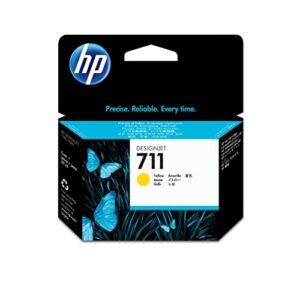 hp 711 yellow 29-ml genuine ink cartridge (cz132a) for designjet t530, t525, t520, t130, t125, t120 & t100 large format plotter printers