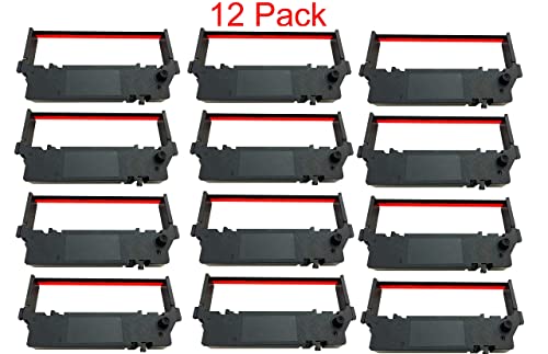 12 PACK SP-700 Ribbon Ink Cartridge Quality BLACK and RED Compatible with STAR Printer RC-700BR, SP700, 712, 742