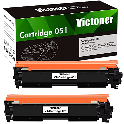 051 Black Toner Cartridge 2-Pack Compatible Replacement for Canon 051 051H CRG051 for Canon imageCLASS MF269dw MF267dw MF264dw MF266dn MF263dn LBP162dw LBP161dn LBP1692dwkg Printer