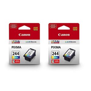 canon 2 pack cl-244 color ink cartridge for pixma ip, mx, mg, ts, and tr series all-in-one inkjet printers – 6.2ml