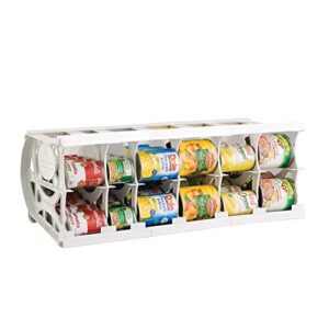 cansolidator pantry plus stores 60 cans | rotate cans first in first out | canned food organizer for pantry | canned food storage | organize your kitchen and pantry
