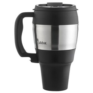 Bubba Brands Travel Mug with SnapSeal Spill-Proof Lid, Double-Wall Insulated Reusable Coffee Cup or Water Bottle with Bottle Opener, BPA-Free, Keeps Drinks Hot or Cold for Hours, 34oz Black