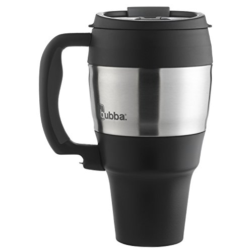 Bubba Brands Travel Mug with SnapSeal Spill-Proof Lid, Double-Wall Insulated Reusable Coffee Cup or Water Bottle with Bottle Opener, BPA-Free, Keeps Drinks Hot or Cold for Hours, 34oz Black